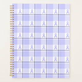 Stomach Cancer Awareness Plaid Periwinkle Ribbon