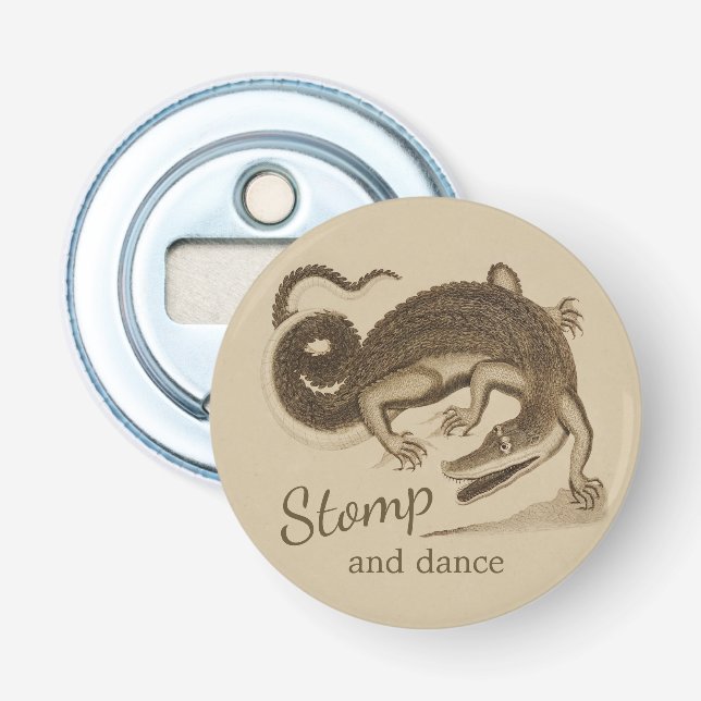 Stomp and dance CC0893 Wild happy crocodile Flaschenöffner (Vorderseite)