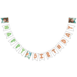 Stomp, Chomp und zwei Aquarell Dinosaurier Geburts Wimpelkette