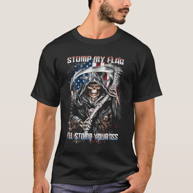 Stomp meine Fahne, werde ich deine Fahne stomp T-Shirt (Vorderseite)