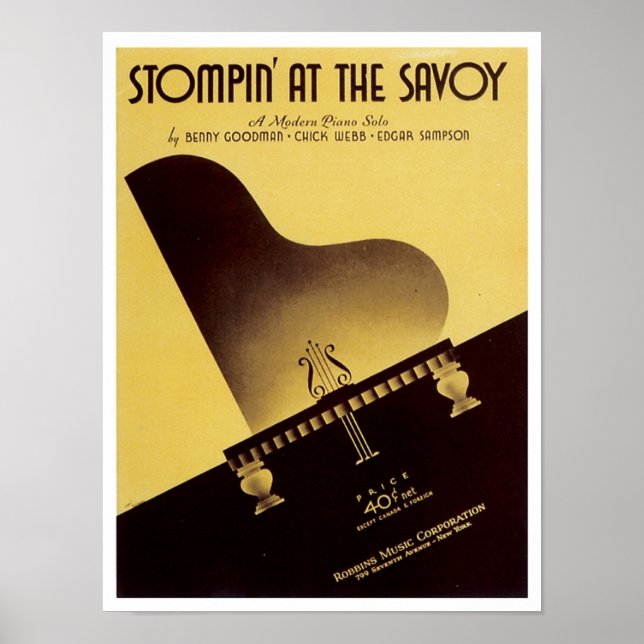 Stompin' At Savoy Vintage Songbook Cover Poster (Vorne)