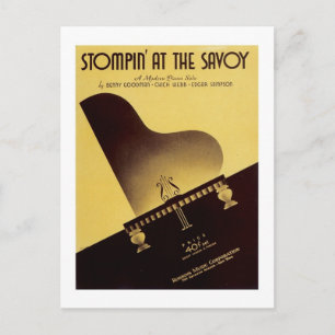 Stompin' At Savoy Vintage Songbook Cover Postkarte