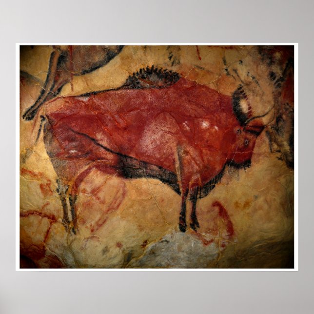 Stone Age Altamira Bison Buffalo Art Poster (Vorne)