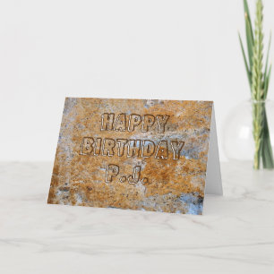 Stone Age Happy Birthday P.J. Karte
