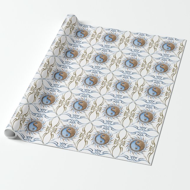 Stone and Water Yin Yang Geschenkpapier (Ungerollt)
