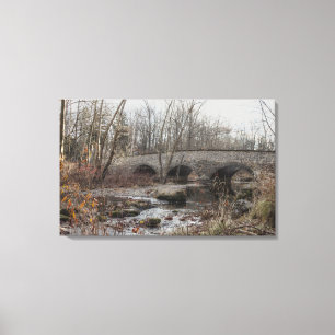 Stone Arch Bridge - Unami Creek - Sumneytown Leinwanddruck