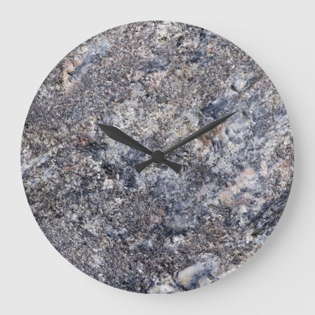Stone Background - Gray Slate Rock Template Große Wanduhr (Vorderseite)