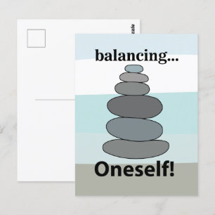 Stone Balancing Postkarte