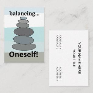 Stone Balancing Yoga Reiki Massage Therapeut Visitenkarte