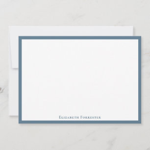 Stone Blue Elegante Moderne Flachbildschirm Mitteilungskarte