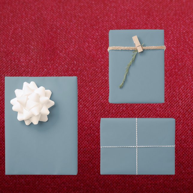 Stone Blue Solid Color Geschenkpapier Set (Von Creator hochgeladen)