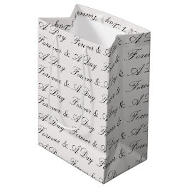 Stone Blush Forever Personalisierte Quotenhochzeit Mittlere Geschenktüte