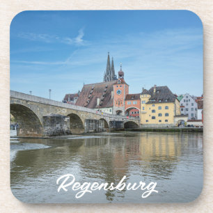 Stone Bridge in Regensburg, Deutschland Getränkeuntersetzer