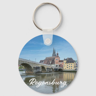 Stone Bridge in Regensburg, Deutschland Schlüsselanhänger