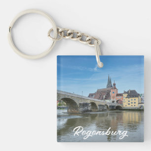 Stone Bridge in Regensburg, Deutschland Schlüsselanhänger