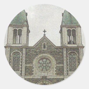 Stone Church Runder Aufkleber