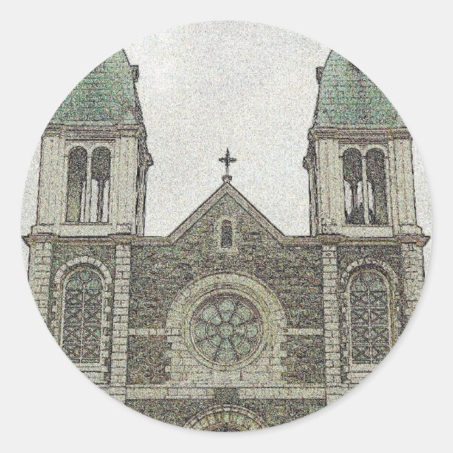 Stone Church Runder Aufkleber (Vorderseite)