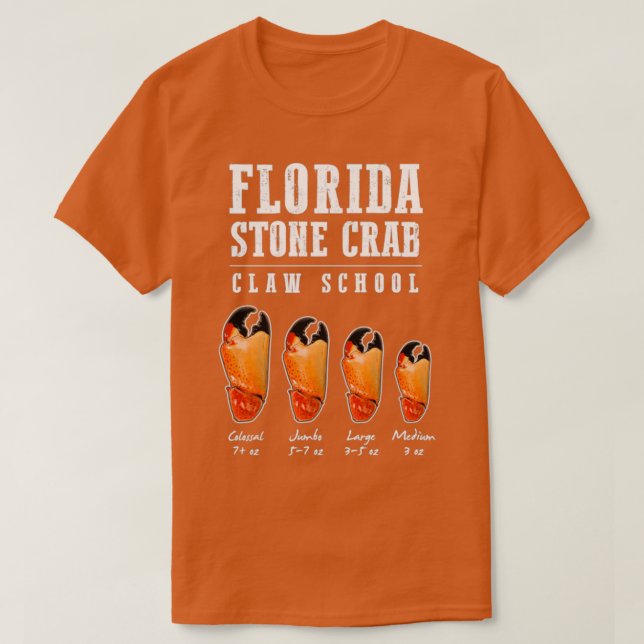 Stone Crab Jumbo Colossal Large Claws Meeresfrücht T-Shirt (Design vorne)