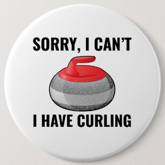 Stone Curling Winter Ice Sportler Button