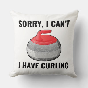 Stone Curling Winter Ice Sportler Kissen