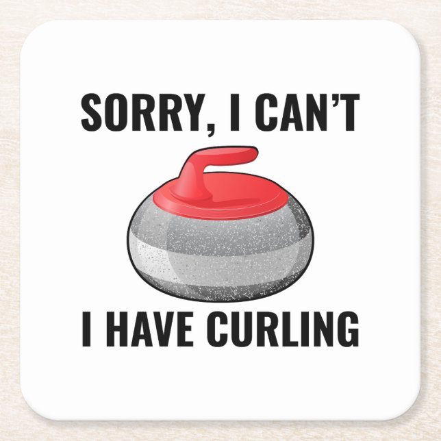 Stone Curling Winter Ice Sportler Rechteckiger Pappuntersetzer (Vorderseite)