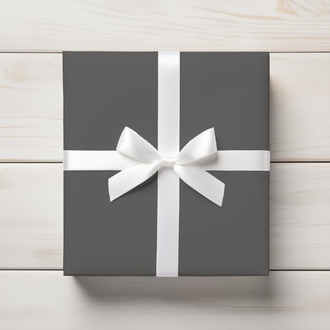 Stone Dark Earthy Gray Solid Color Geschenkpapier (Von Creator hochgeladen)