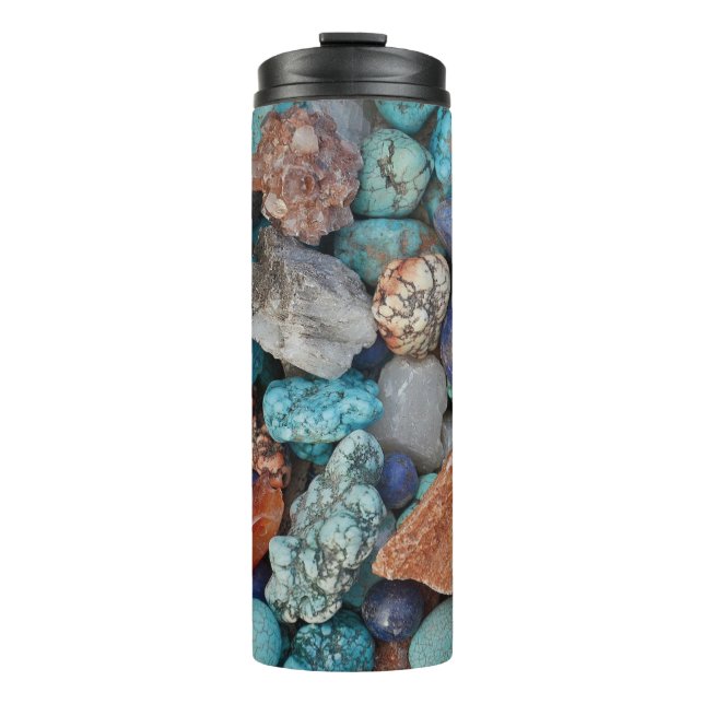 Stone Farbenfrohe Felsgesteine natürliche Beschaff Thermosbecher (Vorderseite)