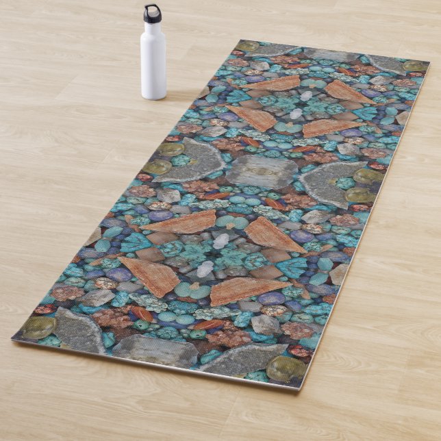 Stone Farbenfrohe Felsgesteine natürliche Beschaff Yogamatte (Beispiel)