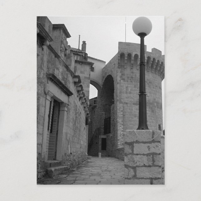 Stone Gebäude in Korcula Postkarte (Vorderseite)