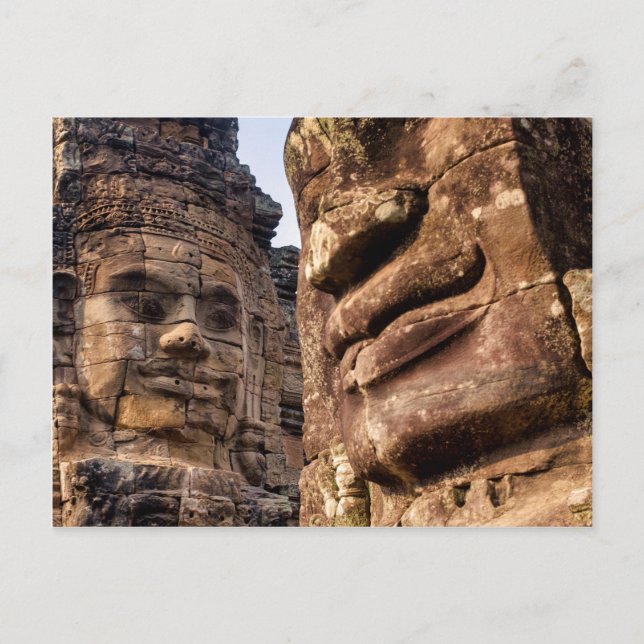Stone Gesichter bei Bayon Postkarte (Vorderseite)