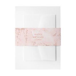 Stone Glitzer Wedding Rose Gold ID647 Einladungsbanderole
