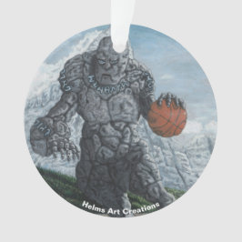 Stone Golem Basketball Fantasy Akropolis Ornament
