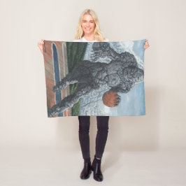 Stone Golem Spielen Basketball Fantasy Kunst, Dich Fleecedecke