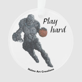 Stone Golem Sports Fantasy Art Akrolic Ornament