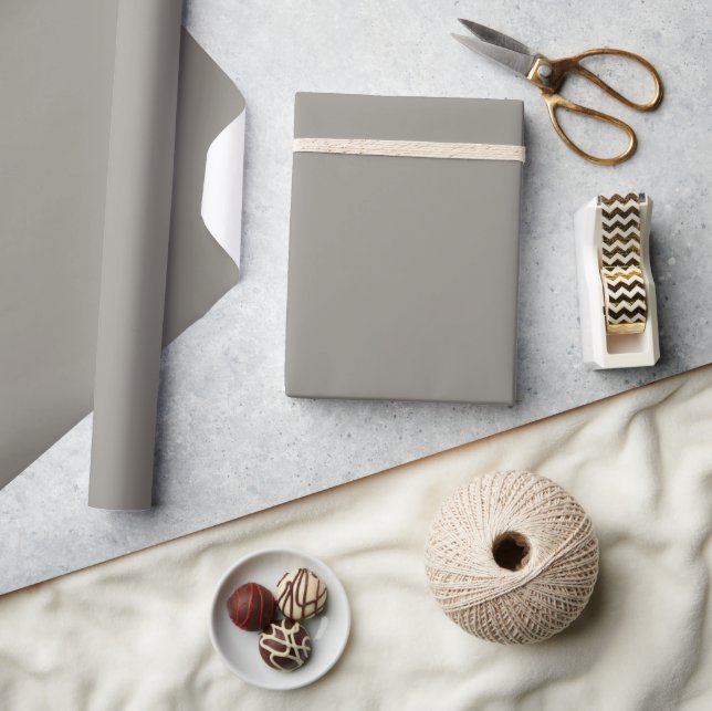 Stone Gray Matte Wrapping Paper Geschenkpapier (Kunsthandwerk)
