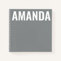 Stone Gray Modern Minimalistisch Journal Taary