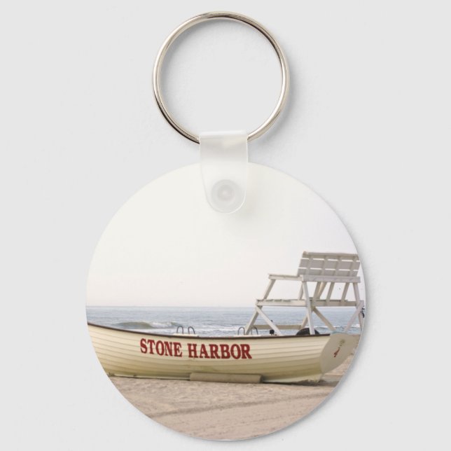 Stone Harbor Boat Keychain Schlüsselanhänger (Vorderseite)