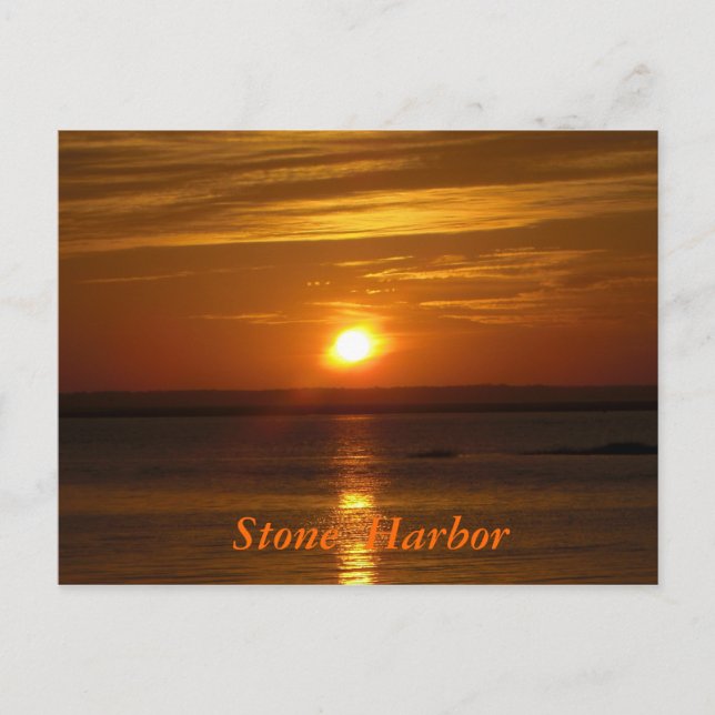 Stone Harbour Sunset Postkarte (Vorderseite)