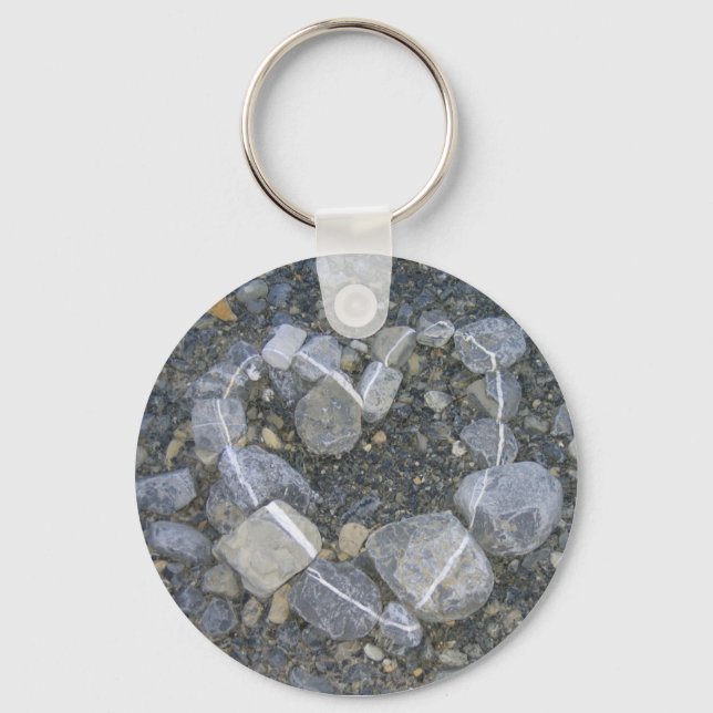 Stone Heart Keychain Schlüsselanhänger (Vorderseite)
