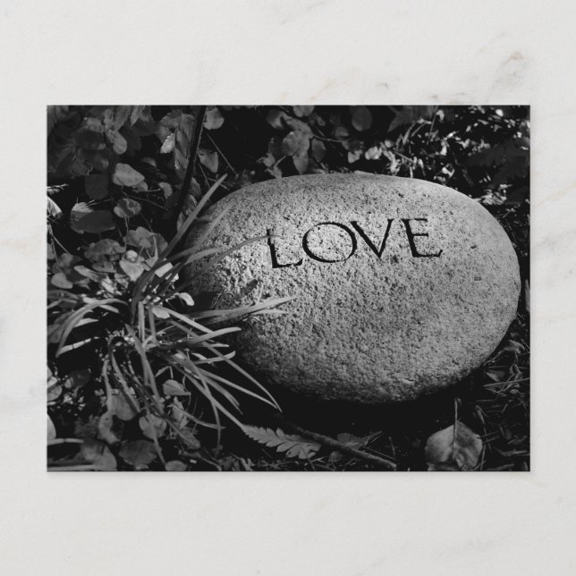 Stone "Liebe" Postkarte (Vorderseite)