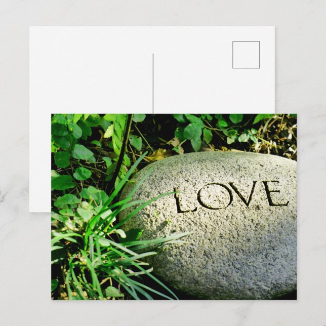 Stone "Liebe" Postkarte (Vorne/Hinten)