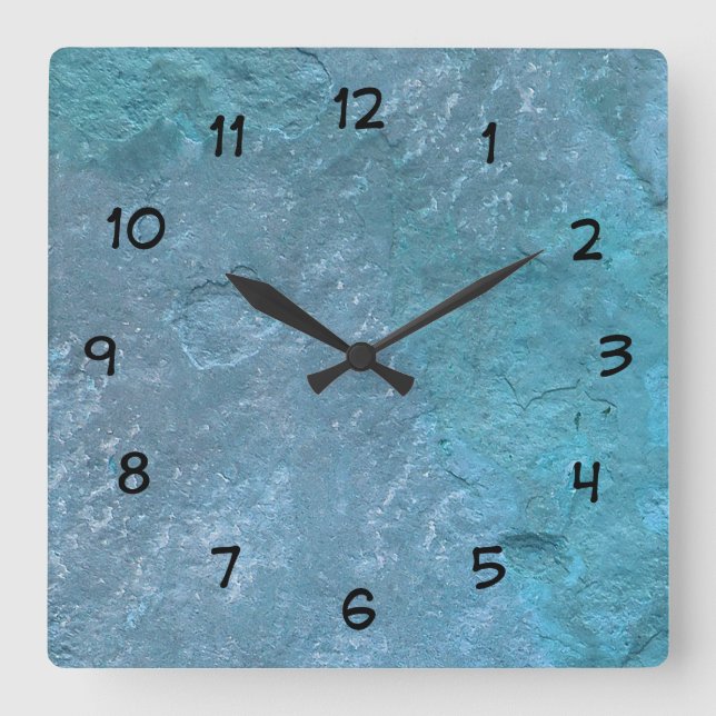 Stone Look Kitchen Wandleuchten Quadratische Wanduhr (Vorderseite)