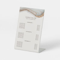 Stone Marble Agate Service Price Pedestal Schild