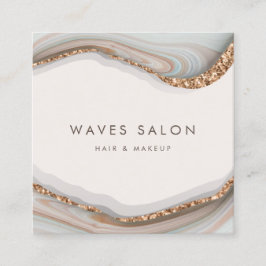 Stone Marble Agate Square Business Card Quadratische Visitenkarte