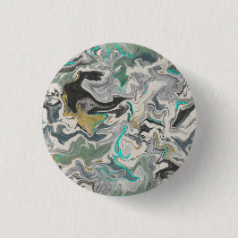 Stone Marbling with Turquoise Veins 1 1/4" Round Button