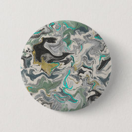 Stone Marbling with Turquoise Veins 2 1/4" Round Button