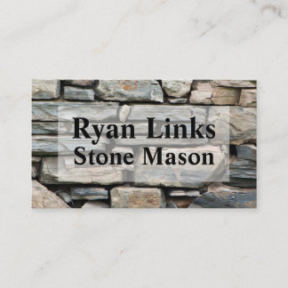 Stone Mason Background Business Cards Visitenkarte