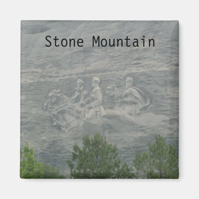 Stone Mountain Georgia Mural Foto Magnet (Vorne)