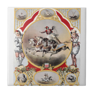 Stone & Murray's Zirkus, circa 1870. Fliese