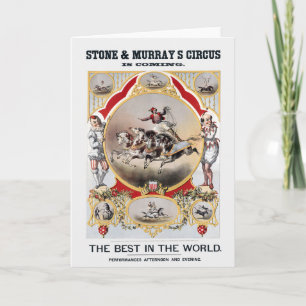 Stone & Murray's Zirkus, circa 1870. Karte